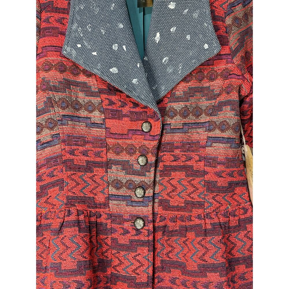Arrata Silent Journey Blazer Jacket Pink Size Small NWT Embroidered Peplum - Picture 5 of 16